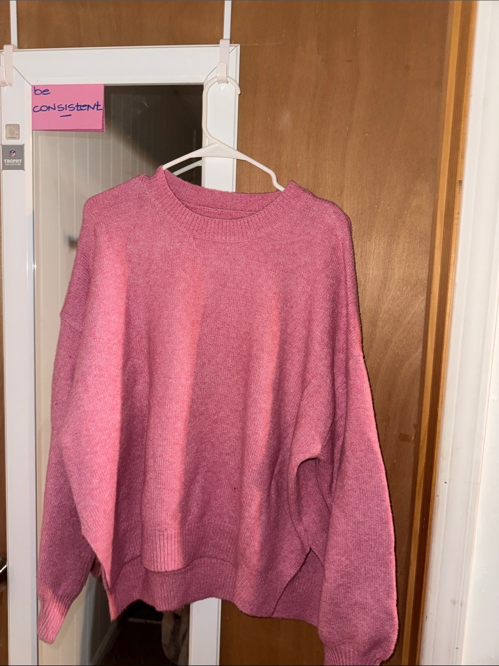 Women's Relaxed Crewneck Sweater in Dusty Rose